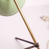 Pinocchio casserole lamp brass and green lacquered steel