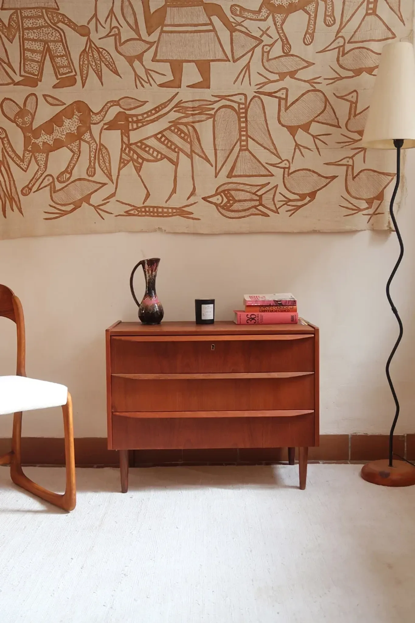 Commode teck scandinave années 60 3 tiroirs