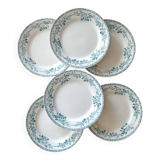 6 ironstone plates, Guadeloupe model