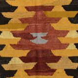 9x12 Kilim Red Green Oversize Vintage Kilim Rug, 275x370Cm