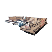 Ensemble Salon Mah Jong édition 'JP Gaultier' Roche Bobois, table + tapis