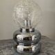 Space Age lamp in chrome metal and glass