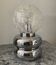 Space Age lamp in chrome metal and glass