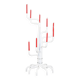 Grand candélabre David Klein-Saks / blanc / design postmoderne danois / années 1980