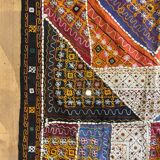 Oriental tablecloth with mirror and embroidery