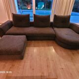 Roche Bobois Preface sofa with matching pouf