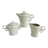 Service cafetière, sucrier et crémier en céramique ALP Czechoslovakia, anné