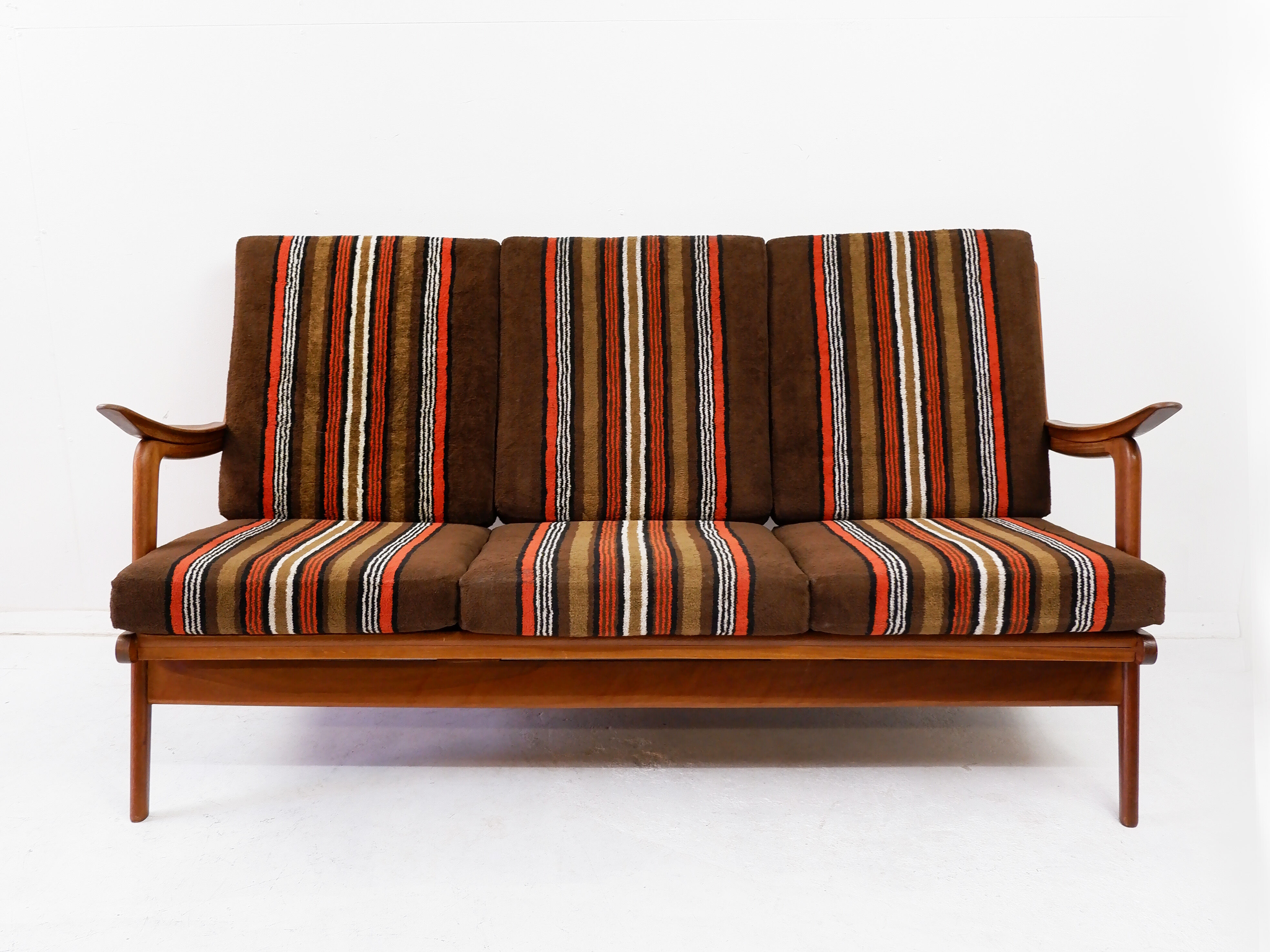 Teak 3-seater sofa, 1960s