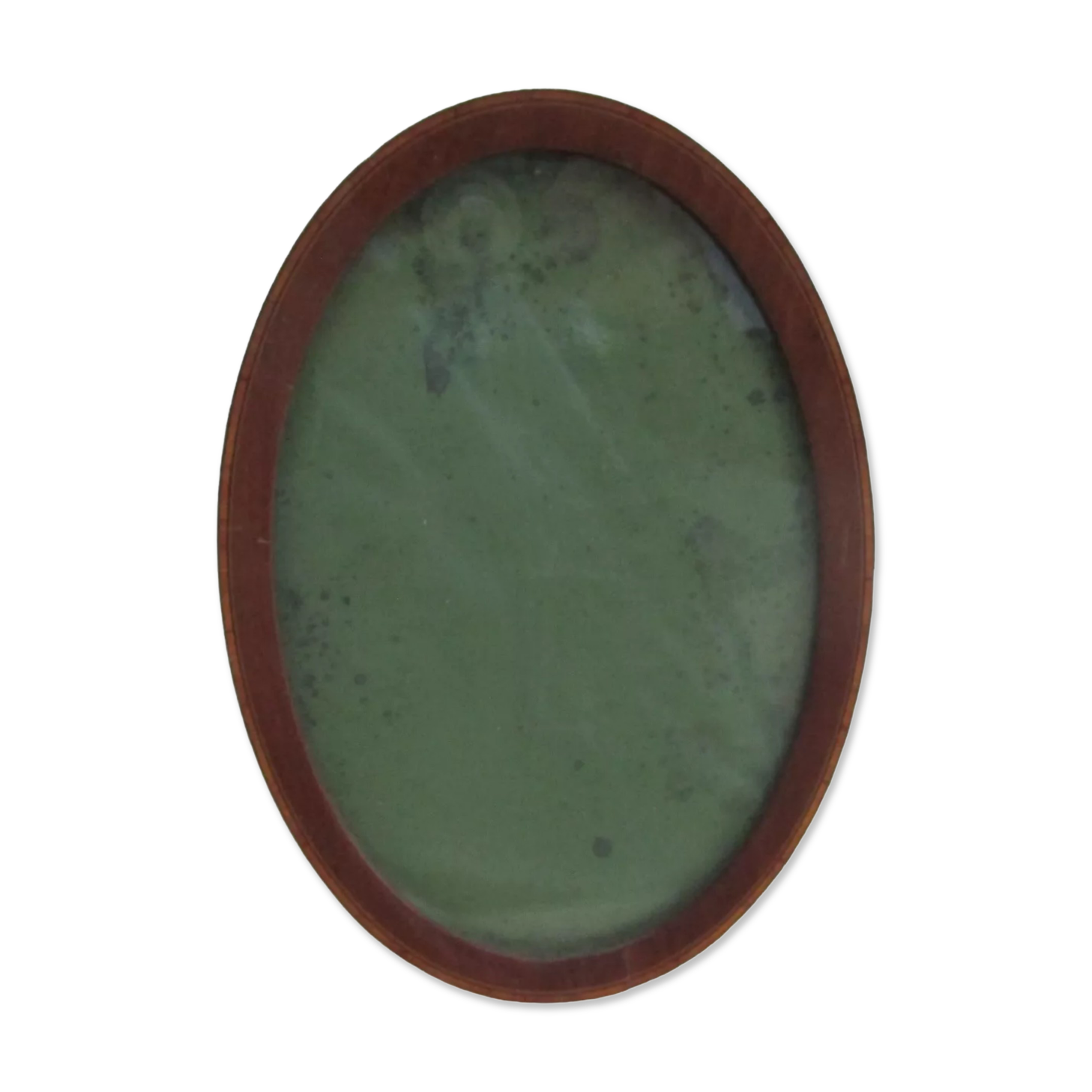 Oval wall frame in wood marquetry