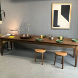 Farmhouse table "Dark Brown", spindle legs XXL 300 X 90 cm