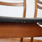 6 Scandinavian beech skai chairs