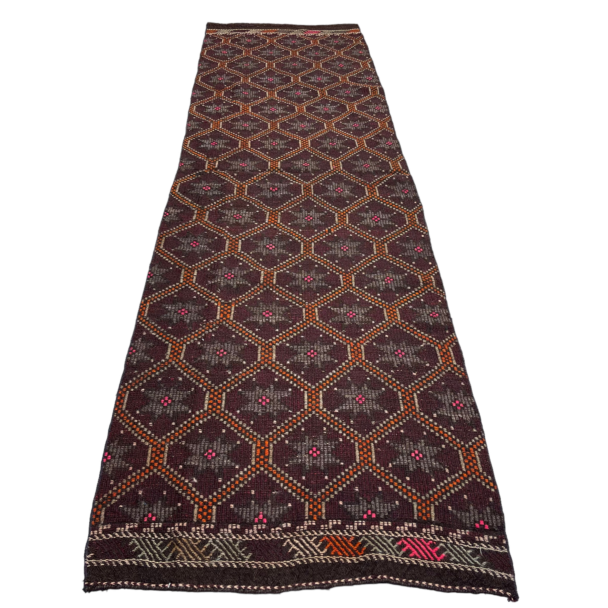 Vintage Turkish Kilim Runner , 312 x 91 cm