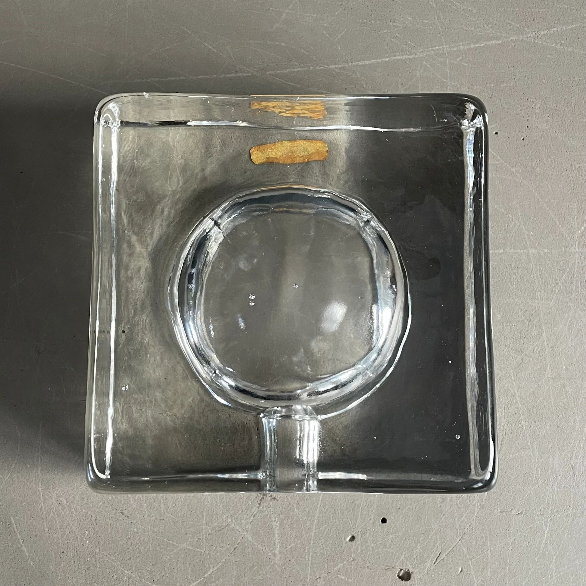Pressed crystal ashtray from Sarnen