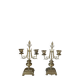 Pair of gilded bronze candlesticks in the Napoleon III style.
