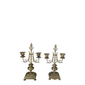 Paire de bougeoirs en bronze doré de style Napoleon III