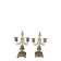 Pair of gilded bronze candlesticks in the Napoleon III style.