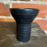 Vase CUBA Aza Selection Made In Germany Black Brown Ceramic Vintage