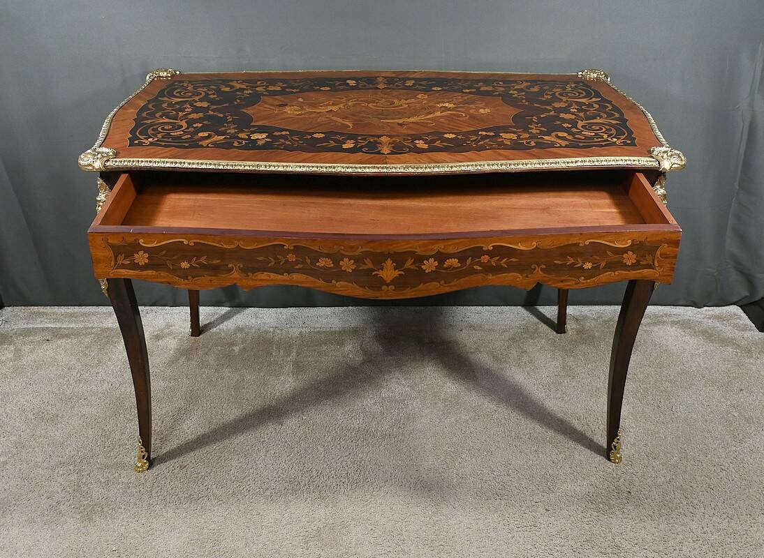 Rosewood Table with Marquetry, Napoléon III period