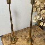 Pair of designer bronze candlesticks