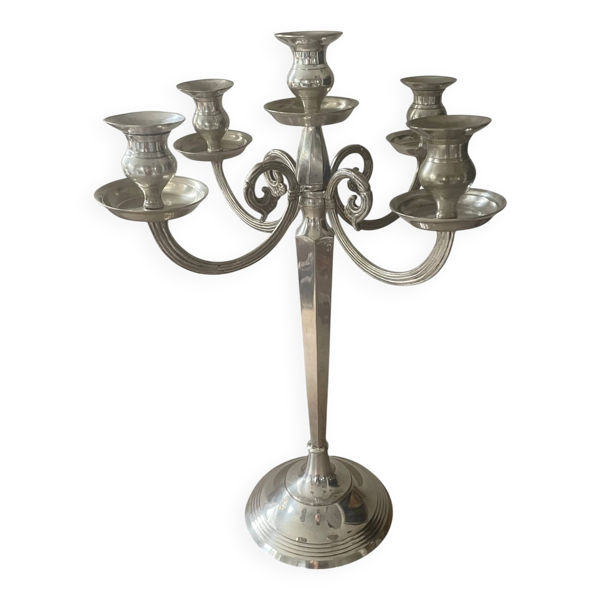 Chandelier 52cm en métal argenté