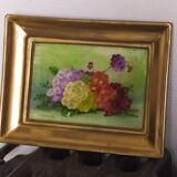 huile sur paneau bouquet de fleurs signée Marguerite Dorbritz