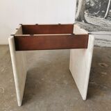 Square travertine coffee table