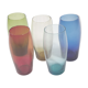 5 old multicolored glasses