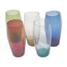 5 verres anciens multicolores