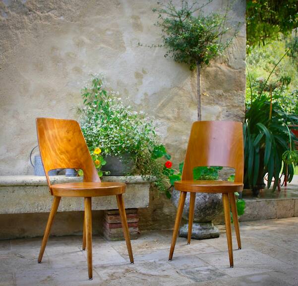Paire de chaises mondor du designer baumann circa 50/60