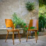 Pair of mondor chairs by designer baumann circa 50/60