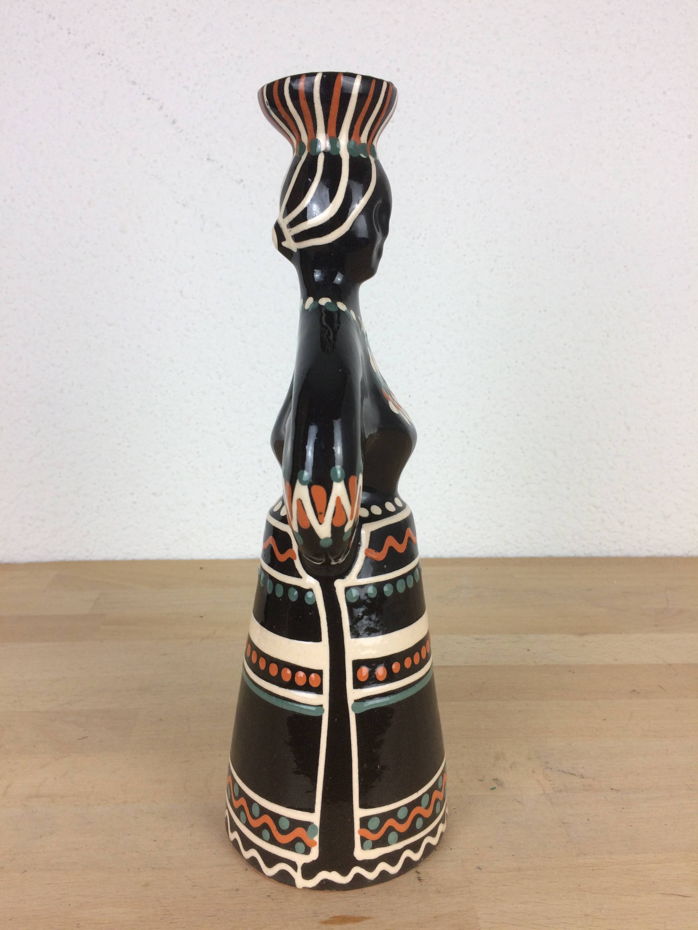 Vintage ceramic anthropomorphic candle holder