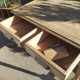 Raw wood desk