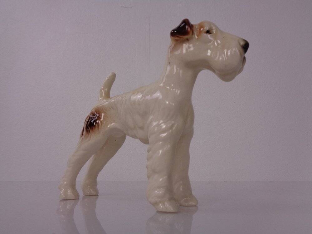 Porcelain Figurine of Fox Terrier, Denmark, 1950s
