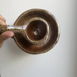 Ceramic candle holder pottery 70s