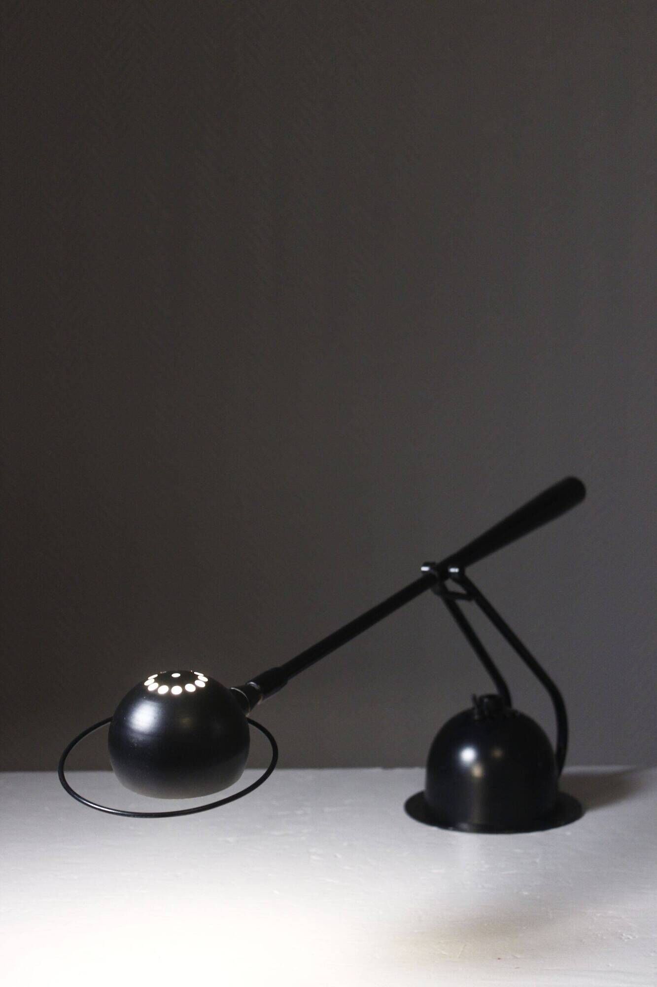 Aluminor France vintage desk lamp post-modern design 1980s