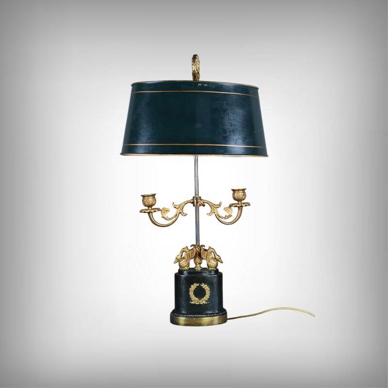 Gilded Bronze Bouillotte Lamp, Empire style, Napoléon III period – Mid
