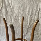Thonet style Art Nouveau bistro stool in curved wood