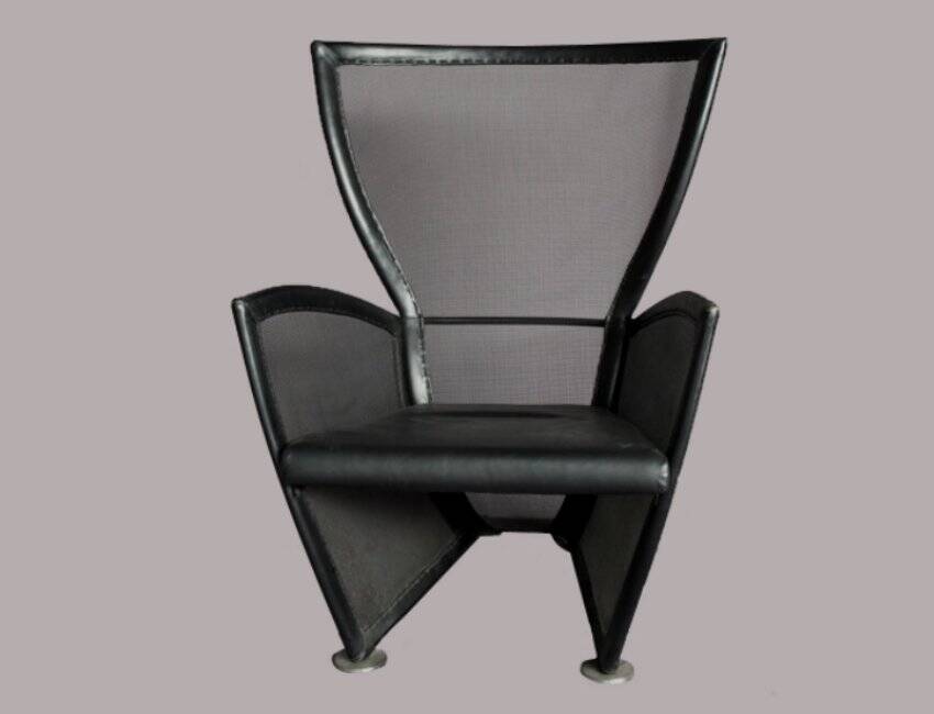 Vintage Leather Armchair by Paolo Nava, Italy, 1970s