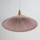 Suspension ELEONORE — 60 cm, lin et coton rayé terra