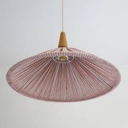 Suspension ELEONORE — 60 cm, lin et coton rayé terra