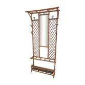 Rattan wall coat rack year 50s