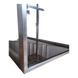 Brushed aluminum shelf 1980