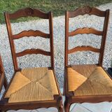 Suite of 6 Louis XV-style mulched chairs
