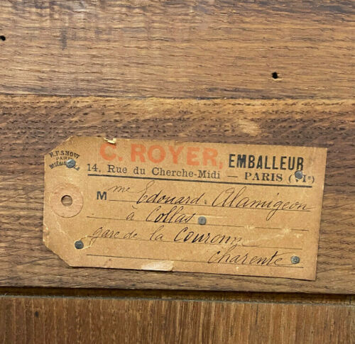 Secrétaire époque Napoléon III a la marqueterie de ruines