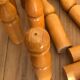 Jeu de 9 quilles en bois avec boule