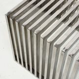 Table d'appoint Eichholtz Carlisle en acier inoxydable poli