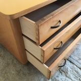 Cabinet low sideboard 1940-1960's in blond wood