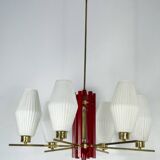 Large Mid-Century Arredoluce Monza manner chandelier. 1950s Italian design