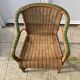 Fauteuil en osier vintage