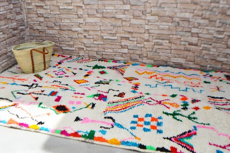 Tapis marocain en laine berbère 247 x 145cm